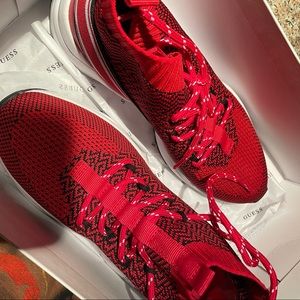 GUESS Red Multi Fabric Shoes